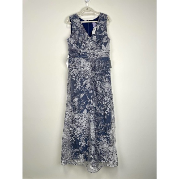 NWT JS Collections Maddison V-Neck Column Gown Size 12 - Picture 6 of 16